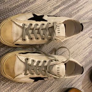Used golden goose vstar2 white with blue size 37
